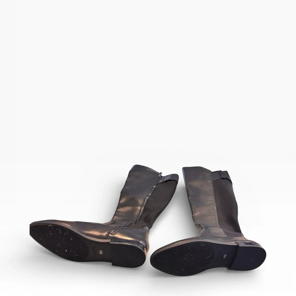 New Calvin Klein Priya over-the-knee boot in black leather size 8.5